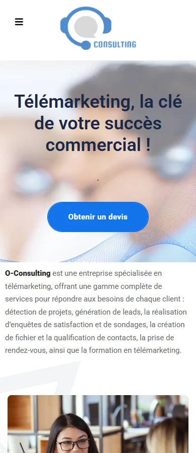 O-CONSULTING — Accueil sur mobile