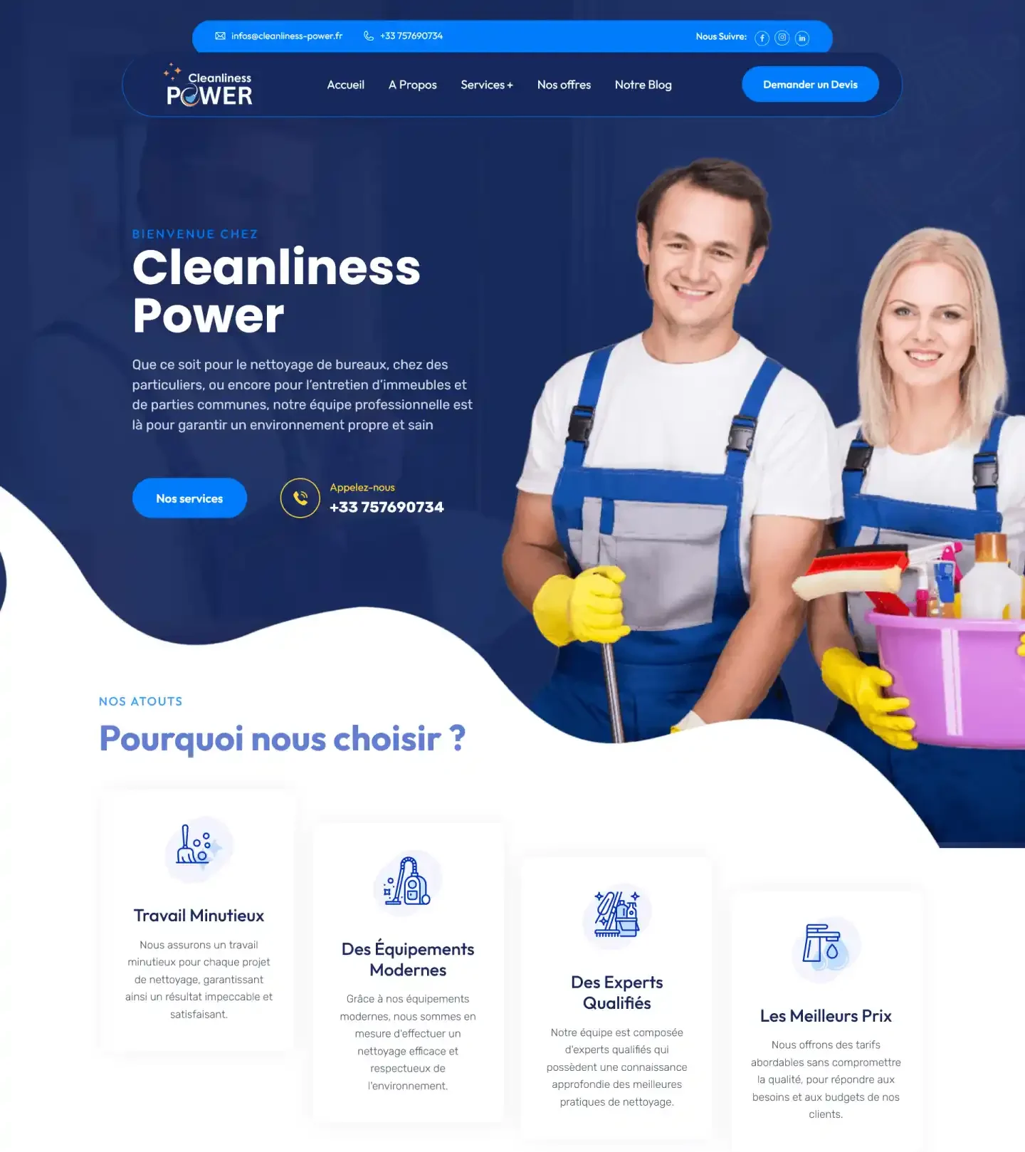 Cleanliness Power — Accueil du site conservé