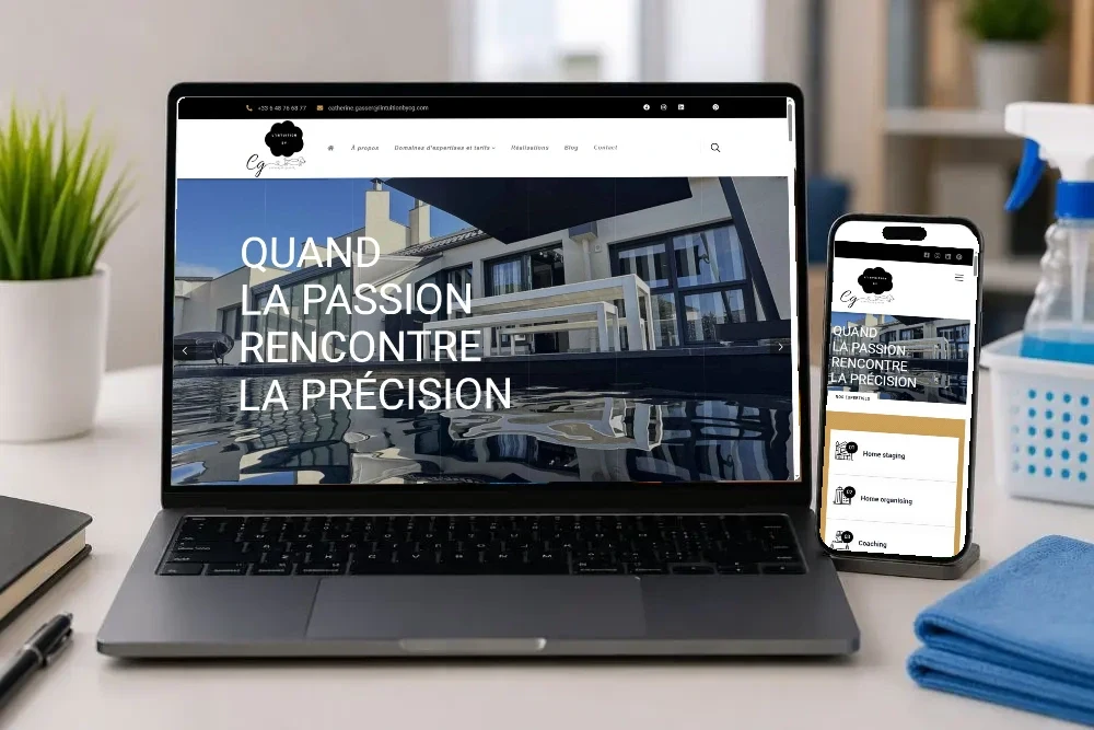 Intuition by CG — Projet présenté sur ordinateur et téléphone