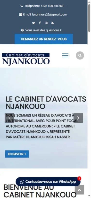 Cabinet Njankouo — Accueil sur mobile