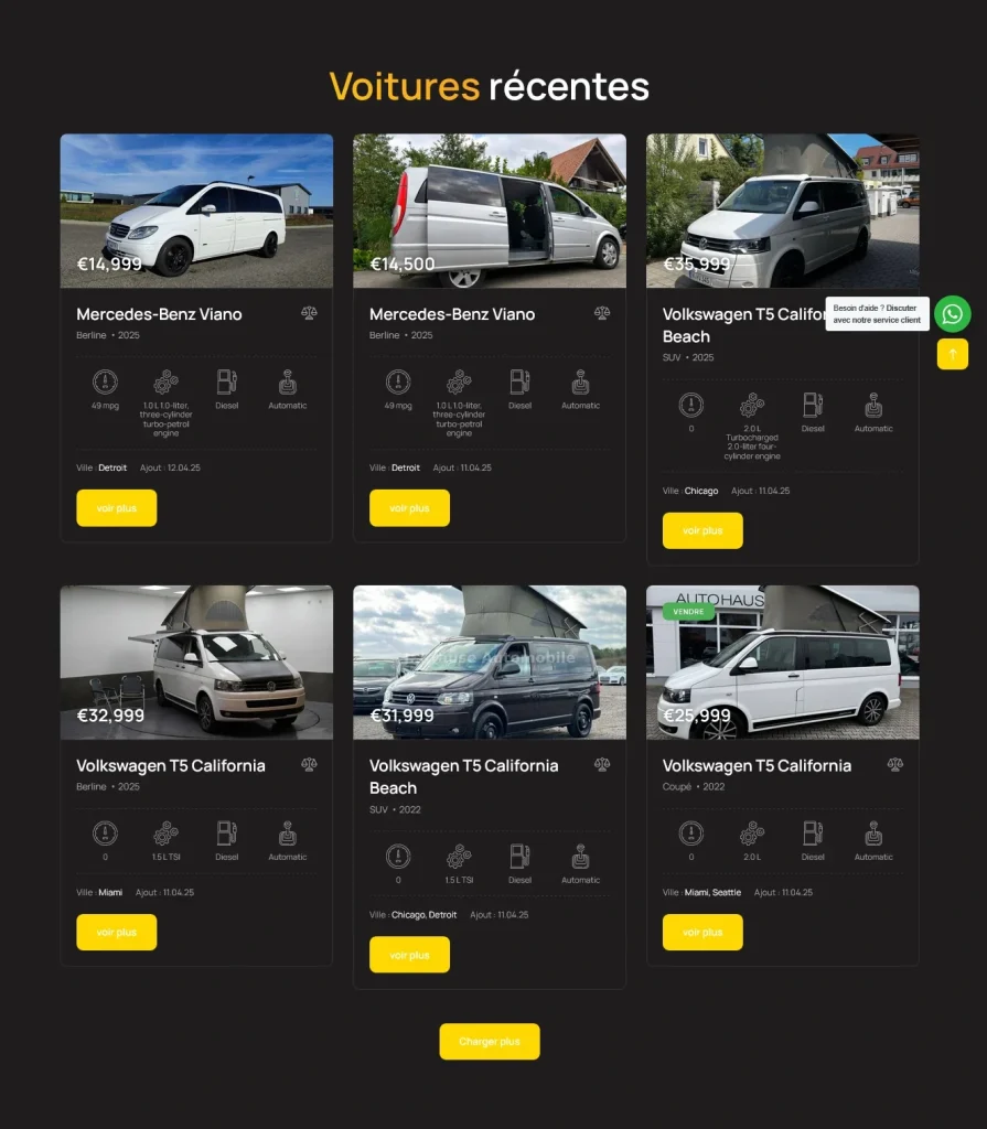 Palace Autos — Catalogue de véhicules