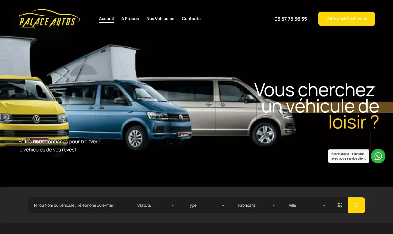 Palace Autos — Accueil du site conservé