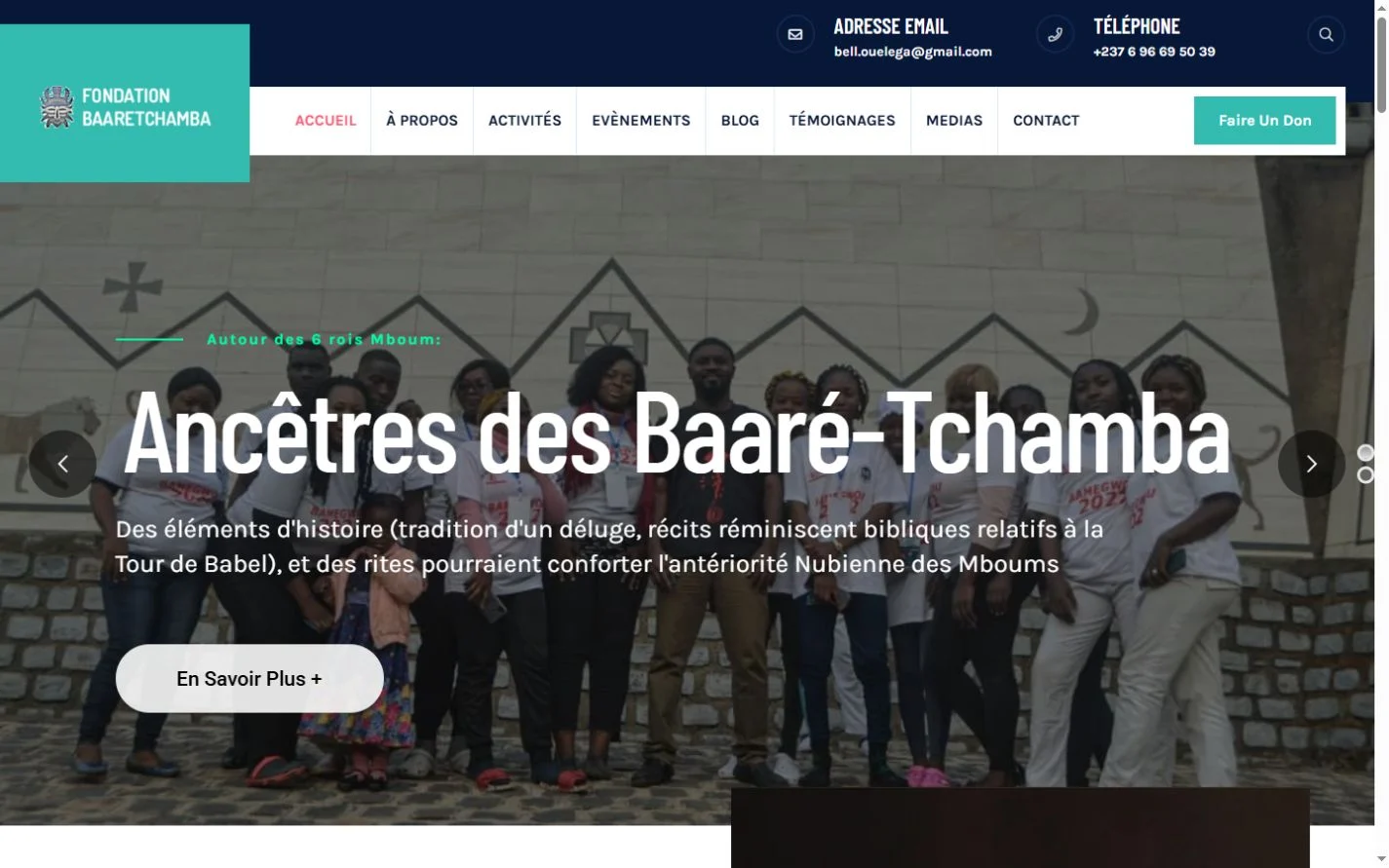Baaré-Tchamba — Accueil sur ordinateur