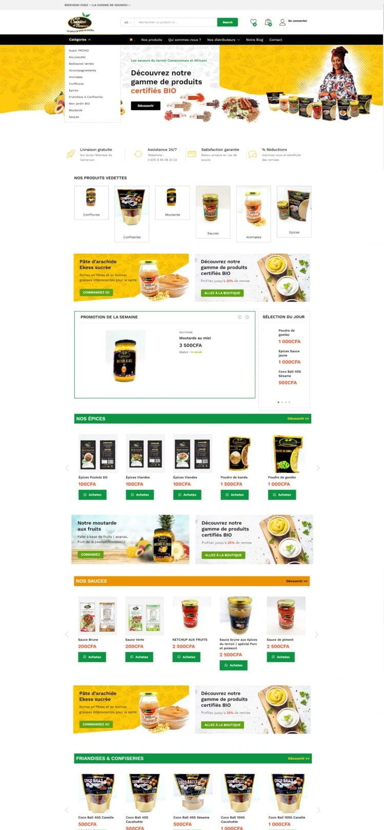 La Cuisine de Nounou — Website overview