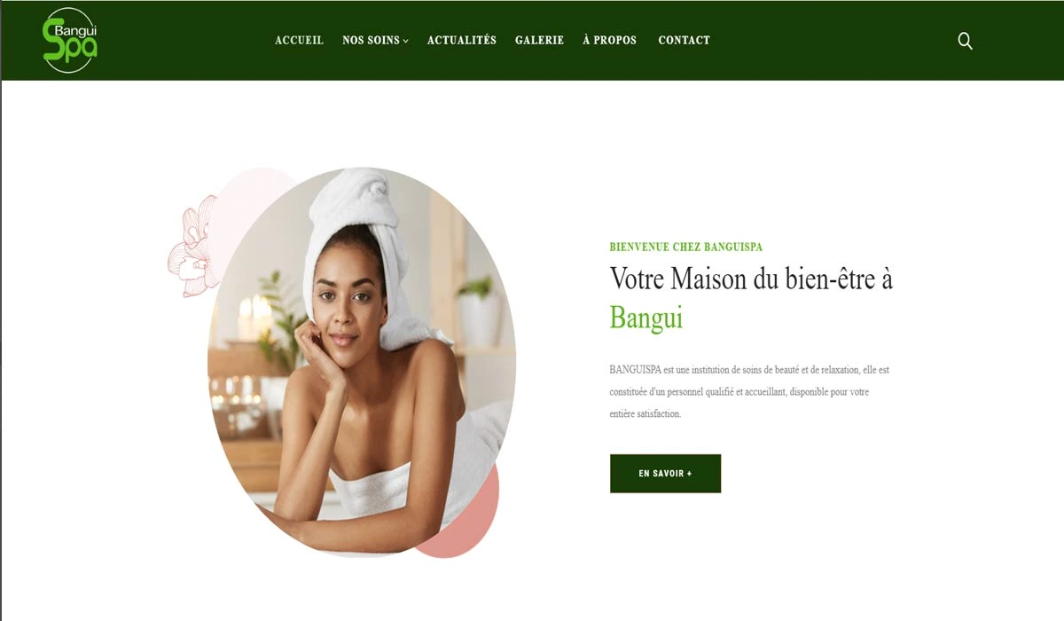 Bangui Spa — Les rubriques du site