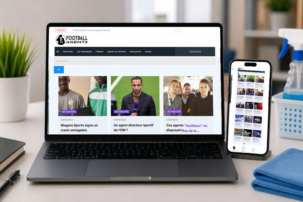 Football Agents — The project on desktop and phone