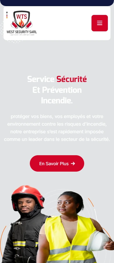 West Security SARL — Page d’accueil sur mobile