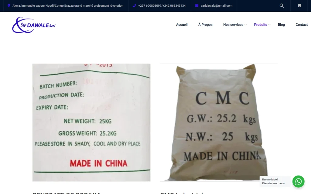 Catalogue de produits sur ordinateur