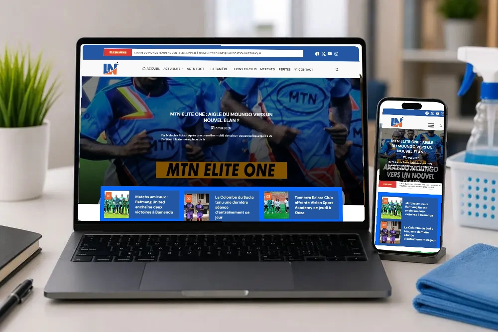Site LN FOOT dans les supports ordinateur et téléphone